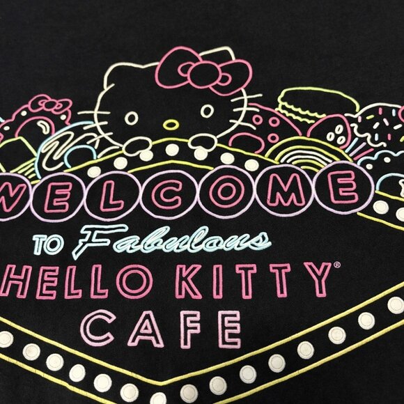 *BRAND NEW* Vegas Hello Kitty Cafe Women’s Small Tee T-Shirt Rare Graphic Logo - Picture 4 of 13